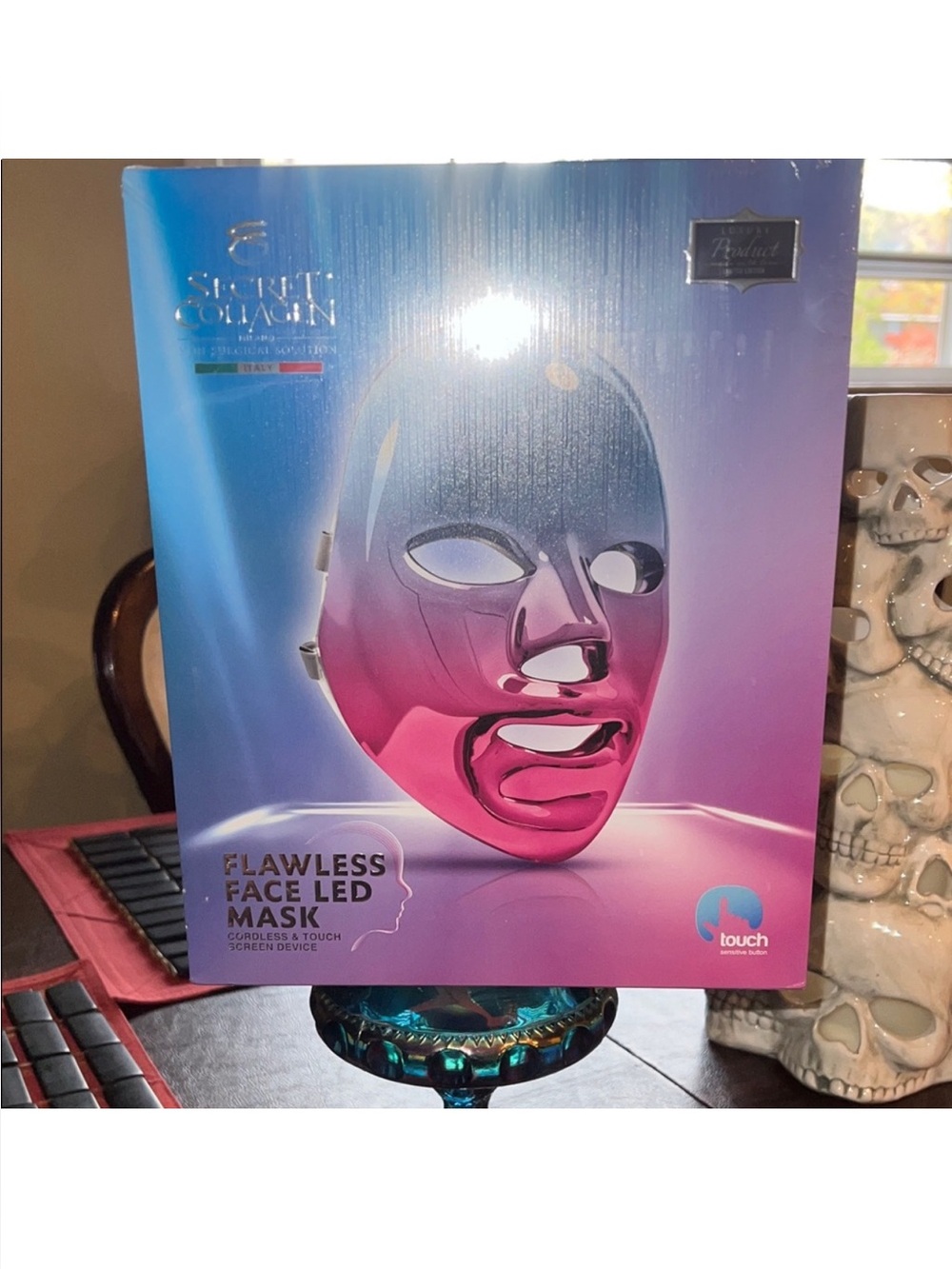 Secret Collagen Flawless Face LED Mask - Pink Gradient